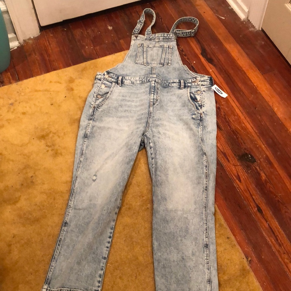 Old navy overalls light blue